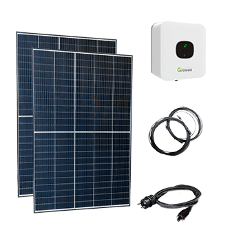 800 W Balkonkraftwerk mit Trina-Modulen und Growatt MIC 600 Wechselrichter
