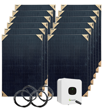 5.040 W Hauskraftwerk mit 12 Jinko-Modulen und Growatt 4000TL3‑X Wechselrichter