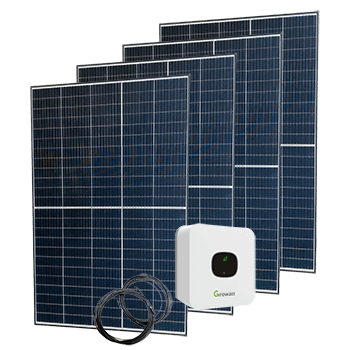 1.580 W Hauskraftwerk mit 4 Trina-Modulen und Growatt 1500TL‑X Wechselrichter