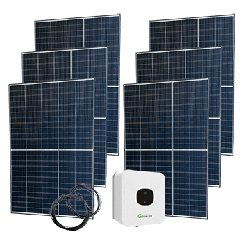 2.370 W Hauskraftwerk mit 6 Trina-Modulen und Growatt 2000TL‑X Wechselrichter