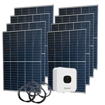3.160 W Hauskraftwerk mit 8 Trina-Modulen und Growatt 2500TL‑X Wechselrichter