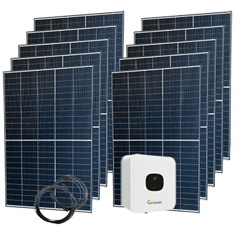 3.950 W Hauskraftwerk mit 10 Trina-Modulen und Growatt 3300TL‑X Wechselrichter