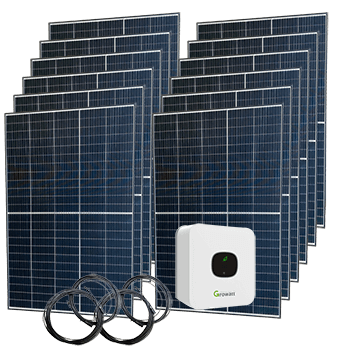 4.740 W Hauskraftwerk mit 12 Trina-Modulen und Growatt 4200TL‑XH Wechselrichter