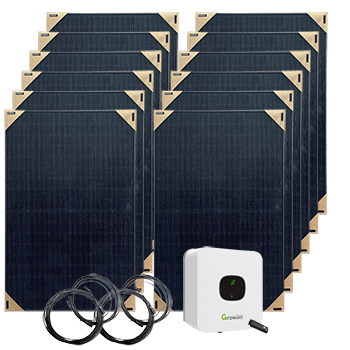 5.040 W Hauskraftwerk mit 12 Jinko-Modulen und Growatt 4200TL‑XH Wechselrichter